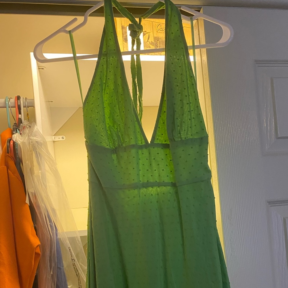 Green Halter Neck Sundress